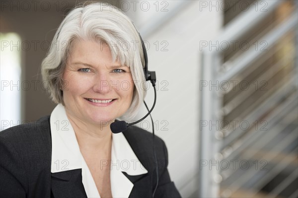 Smiling Businesswoman in headset