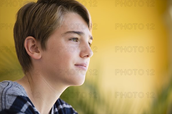 Caucasian boy smiling