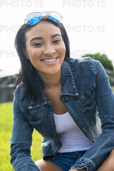 Close up of Black woman smiling