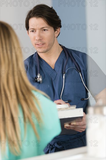 Doctor talking to patient