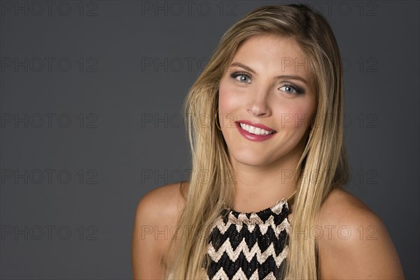 Close up of smiling Caucasian woman