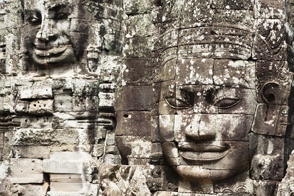 Stone faces in Avalokiteshvara