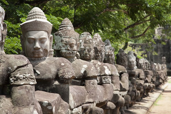 Statues in Angkor Thom temple