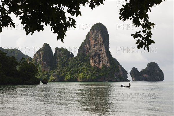 Thai long tail boat on ocean