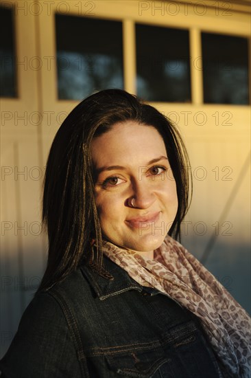 Smiling Caucasian woman