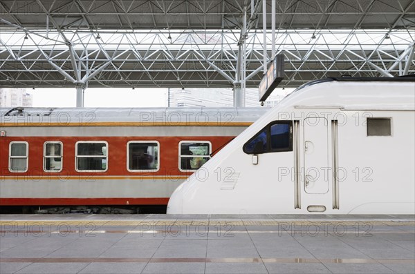 High speed train in station