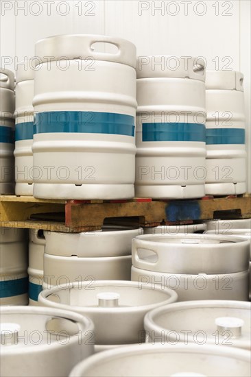 Stack of kegs on pallet