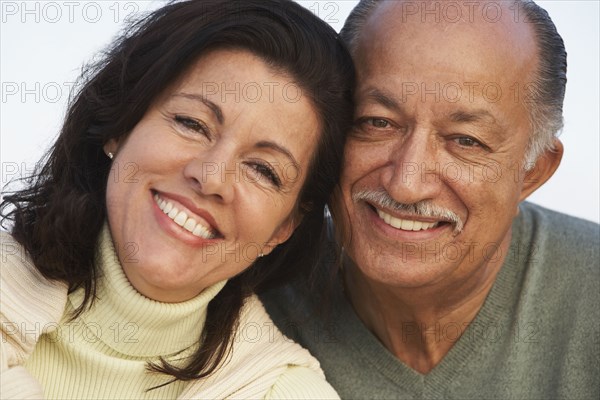 Close up of senior couple smiling