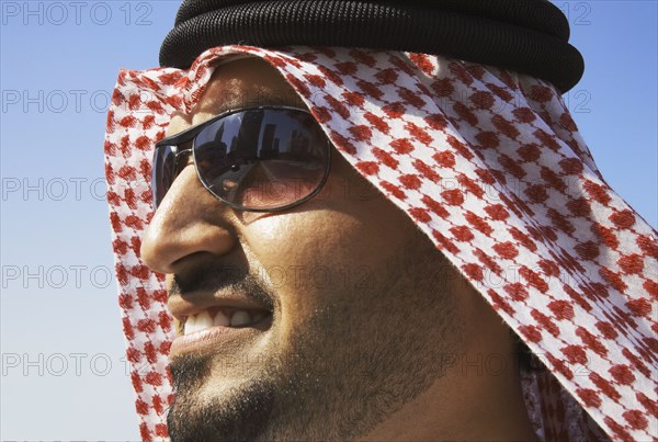 Close up of Arab man