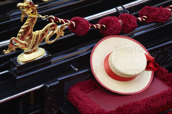 Straw hat on gondola