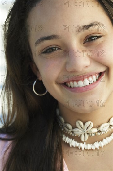 Teenage girl smiling