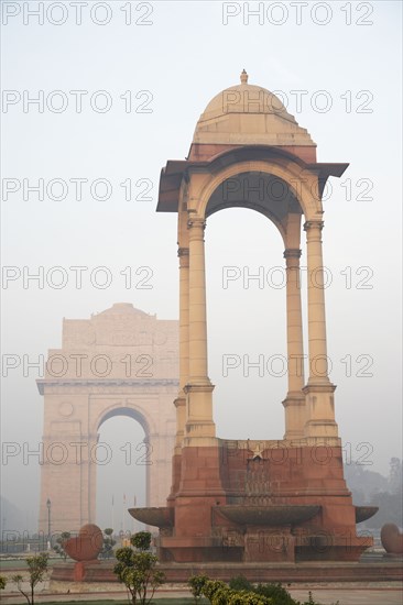 India Gate against blue sky