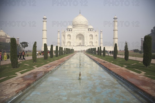 Taj Mahal with still pool