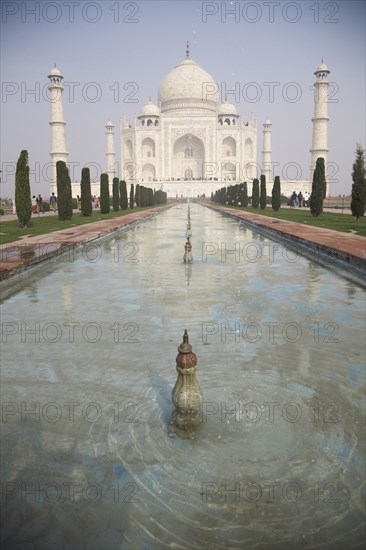 Taj Mahal with still pool