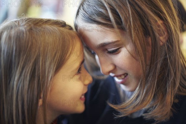 Girls smiling together