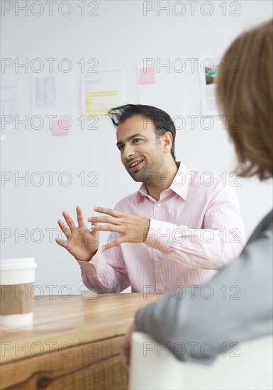 Businessman talking in meeting