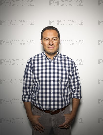 Hispanic businessman smiling