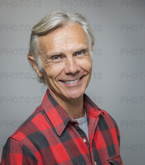 Close up of smiling older Caucasian man