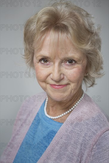 Close up of older Caucasian woman smiling