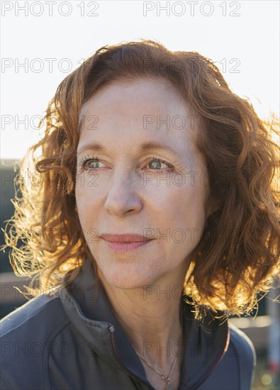 Close up of serious Caucasian woman