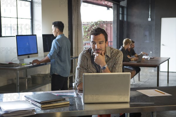 Business people working in office