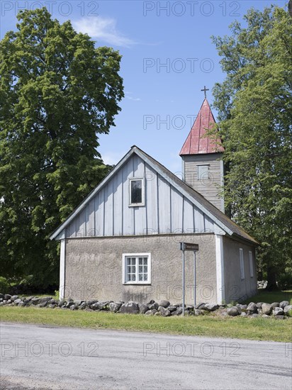 Church on rural road