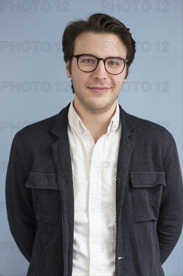 Caucasian businessman smiling