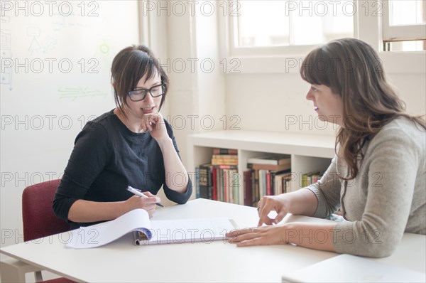 Businesswomen working together in office