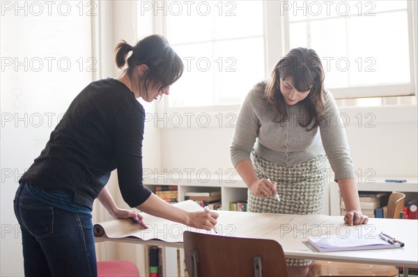 Businesswomen working together in office