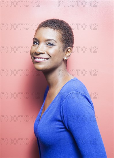 Close up of Black woman smiling