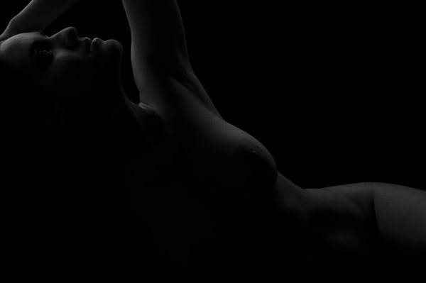 Silhouette of nude woman