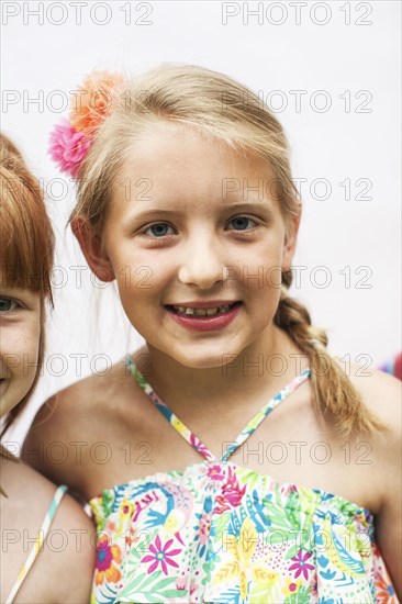 Close up of smiling girls