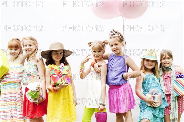 Girls smiling at party