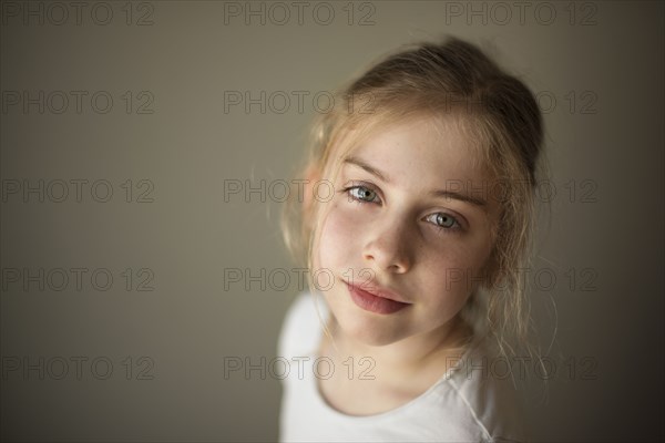 Close up of smiling Caucasian girl