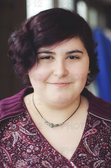 Close up of Caucasian woman smiling