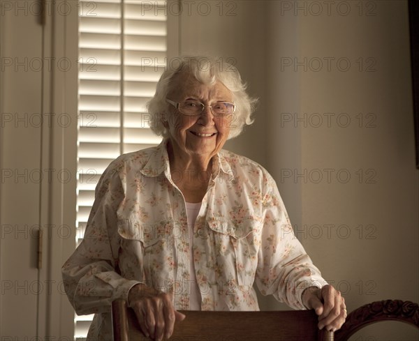 Older Caucasian woman smiling