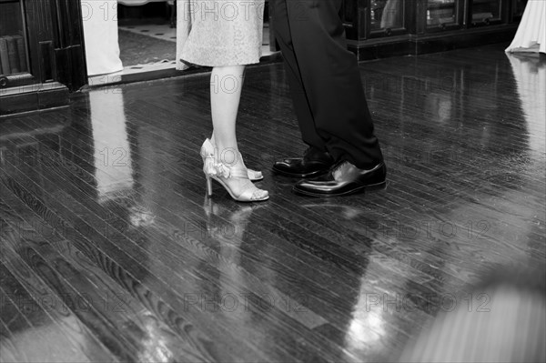 Couple dancing on dance floor