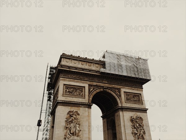 Scaffolding on Arc de Triomphe