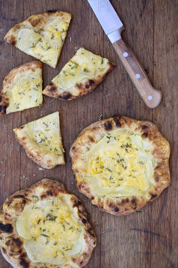 Close up of fresh flatbreads