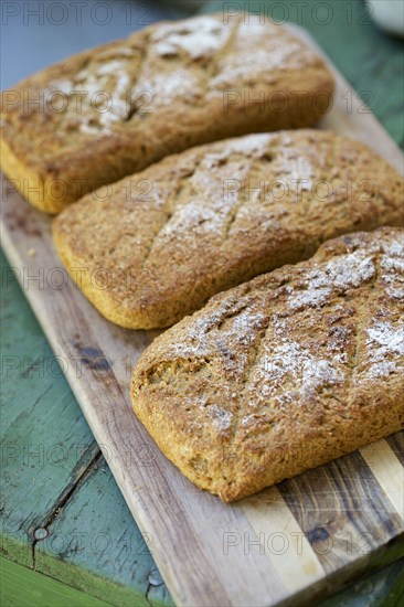 Close up of loaves of homemade bread