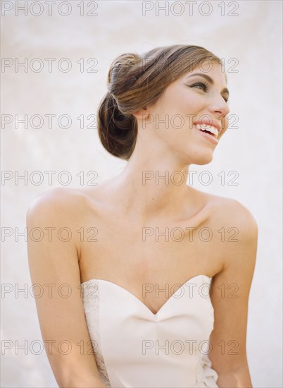 Glamorous bride with modern hairstyle