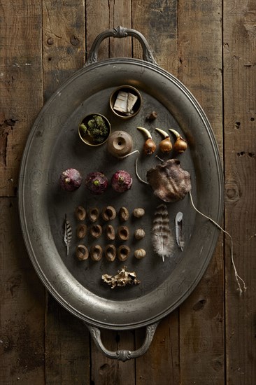 Platter of dried fruit