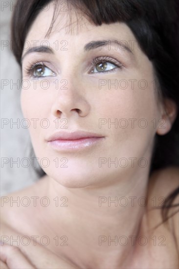 Close up of serious Caucasian woman