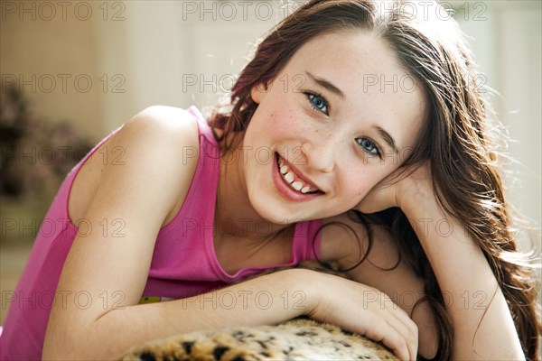 Close up of smiling girl