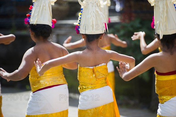 Girls dancing in traditional ceremony