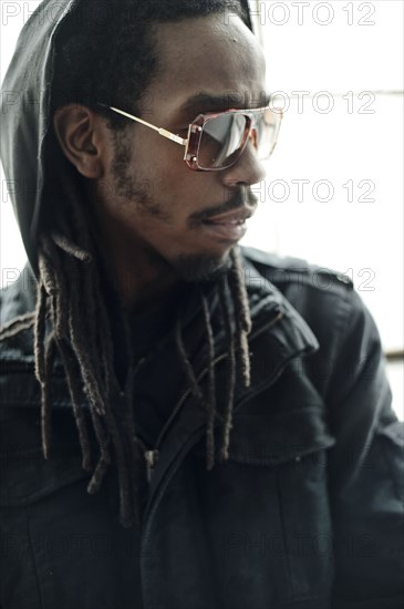 Black man wearing sunglasses