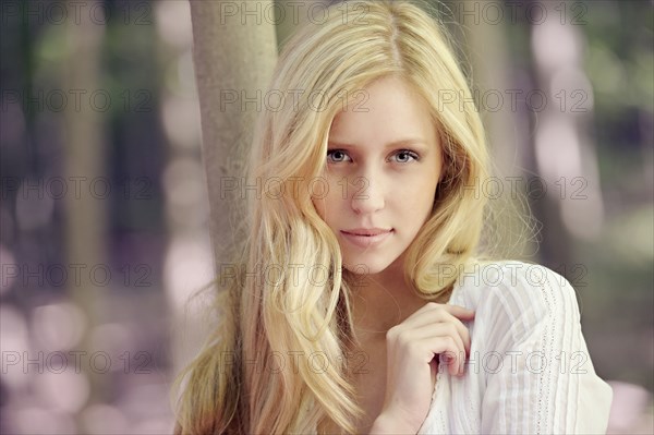 Caucasian woman standing outdoors