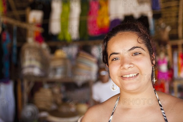 Smiling Hispanic woman