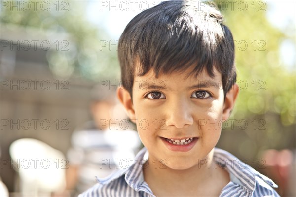 Smiling Hispanic boy