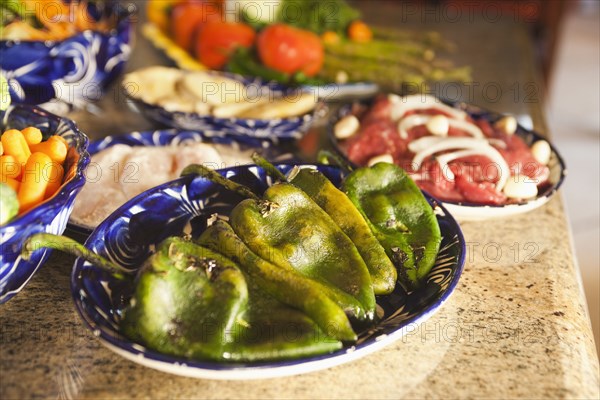 Close up of fresh Mexican food